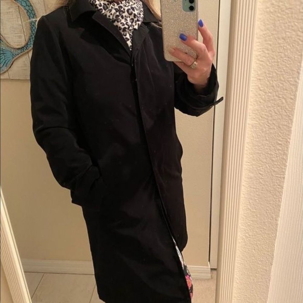 New York & Company Black Trench Coat - Picture 5 of 9